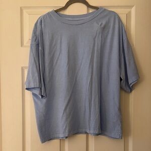 Free People Light Blue Short Sleeve Tee